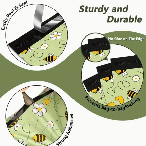 25-pack 10"x13" Daisy poly mailers - Picture 3 of 3